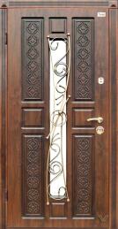 Однопольная элитная дверь с остеклением кованая от производителя ДВ-550