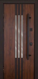 Дверь премиум однопольная со стеклянной вставкой входная в квартиру ДВ-74