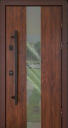 Дверь со стеклопакетом входная премиум одностворчатая с двумя замками ДВ-90